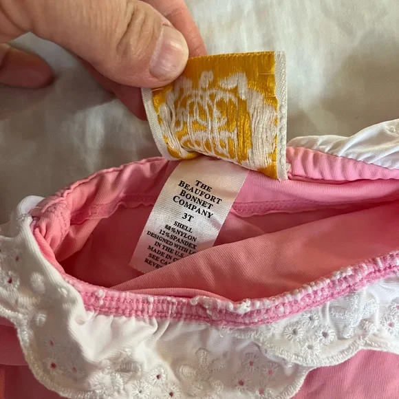 The Beaufort Bonnet Company Pink Shirt with White Lace - Picture 2 of 3